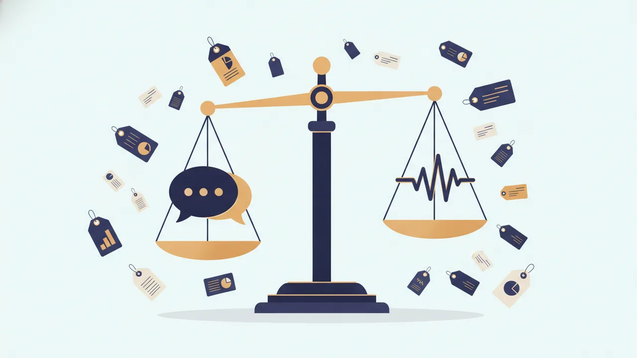 An independent verdict desk weighing AI chat and voice vendors on a balance scale